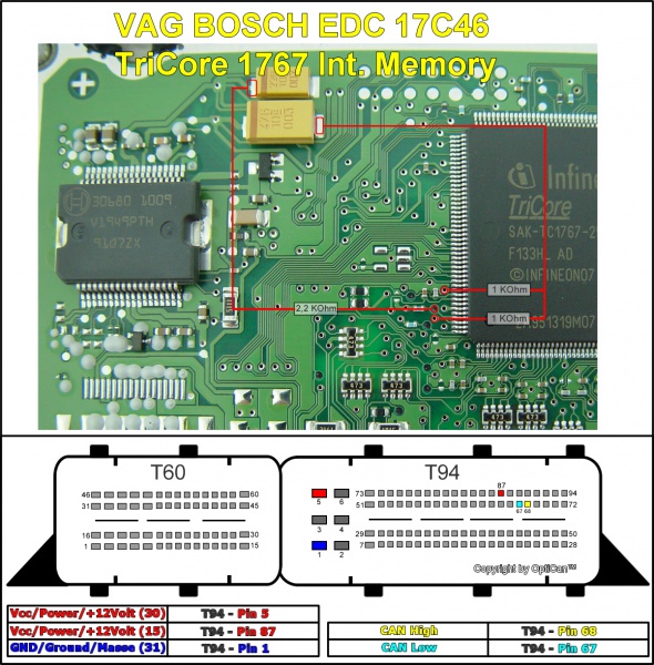 Bosch EDC 17C46 (Seat) pinout diagram 1